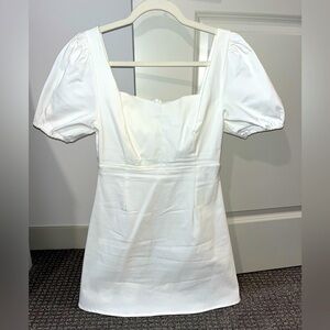 White mini-dress from altar’d state! Perfect for graduation or brides!